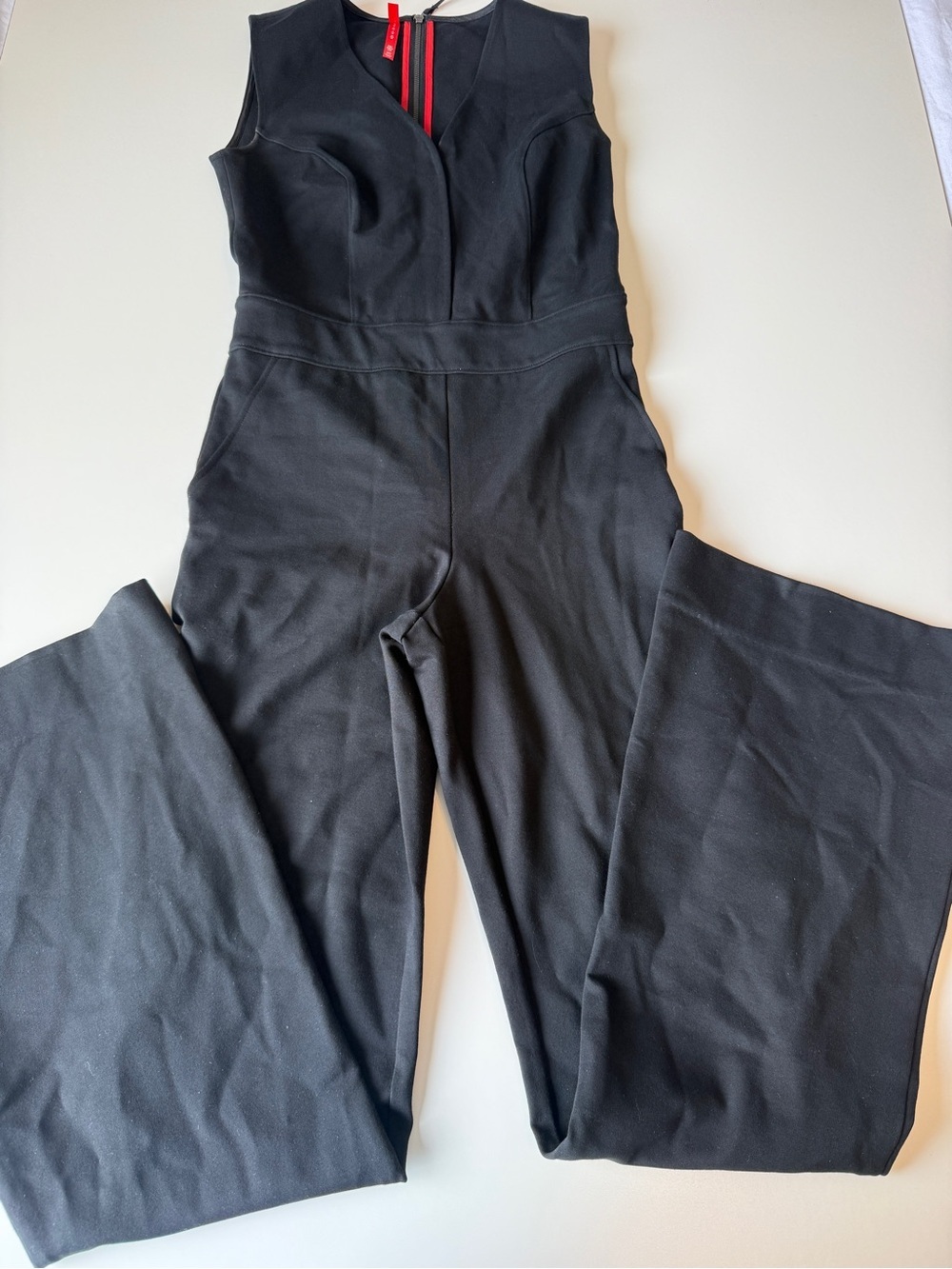 SPANX Women’s The Perfect Sleeveless Black Sleeveless Wide-Leg XS Jumpsuit